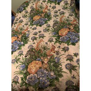 VTG Owen Safari Print Nylon Polyester Blend 73 x 91" Twin/ Single Blanket USA